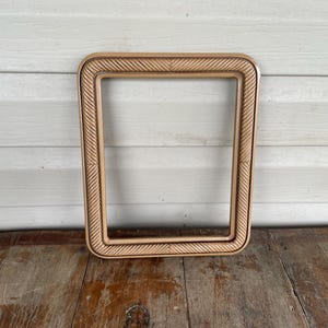 Vintage Faux Rattan Picture Frame Nautical Decor